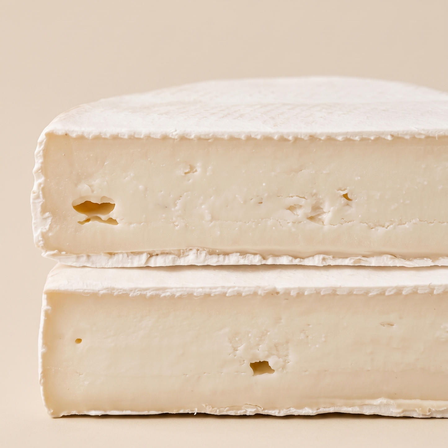 Interior cremoso del queso Camembert artesanal.